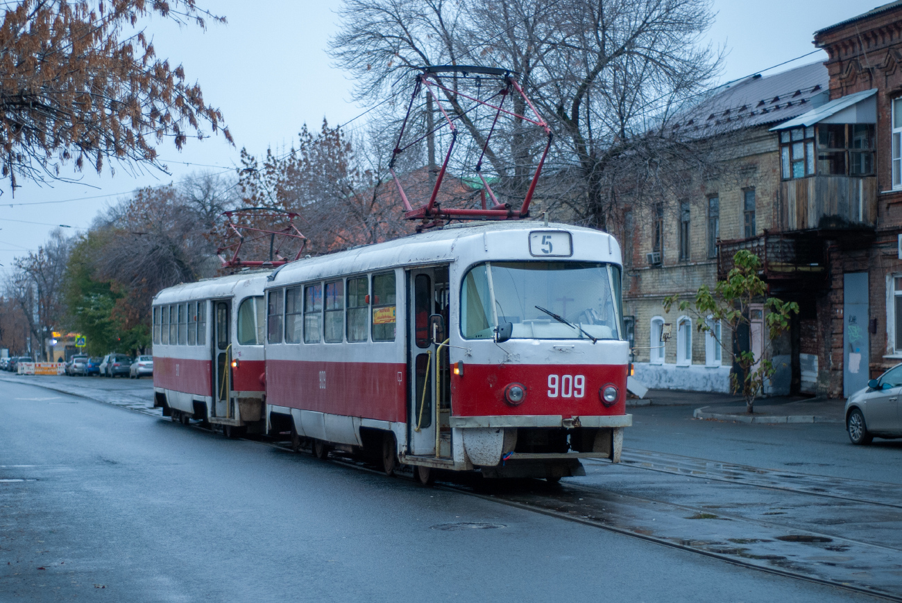 Самара, Tatra T3SU (двухдверная) № 909