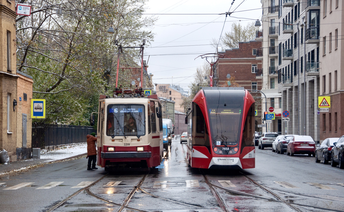 Санкт-Петербург, 71-134К (ЛМ-99К) № 3319; Санкт-Петербург, 71-923М «Богатырь-М» № 7858