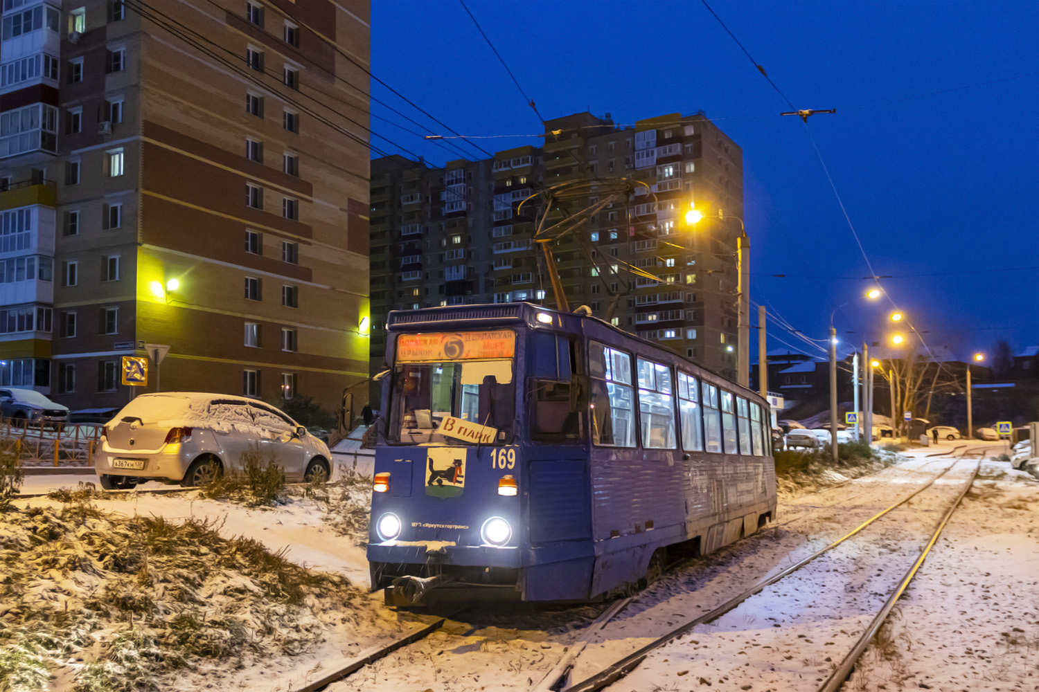 Иркутск, 71-605 (КТМ-5М3) № 169; Иркутск — Фотографии в тёмное время суток