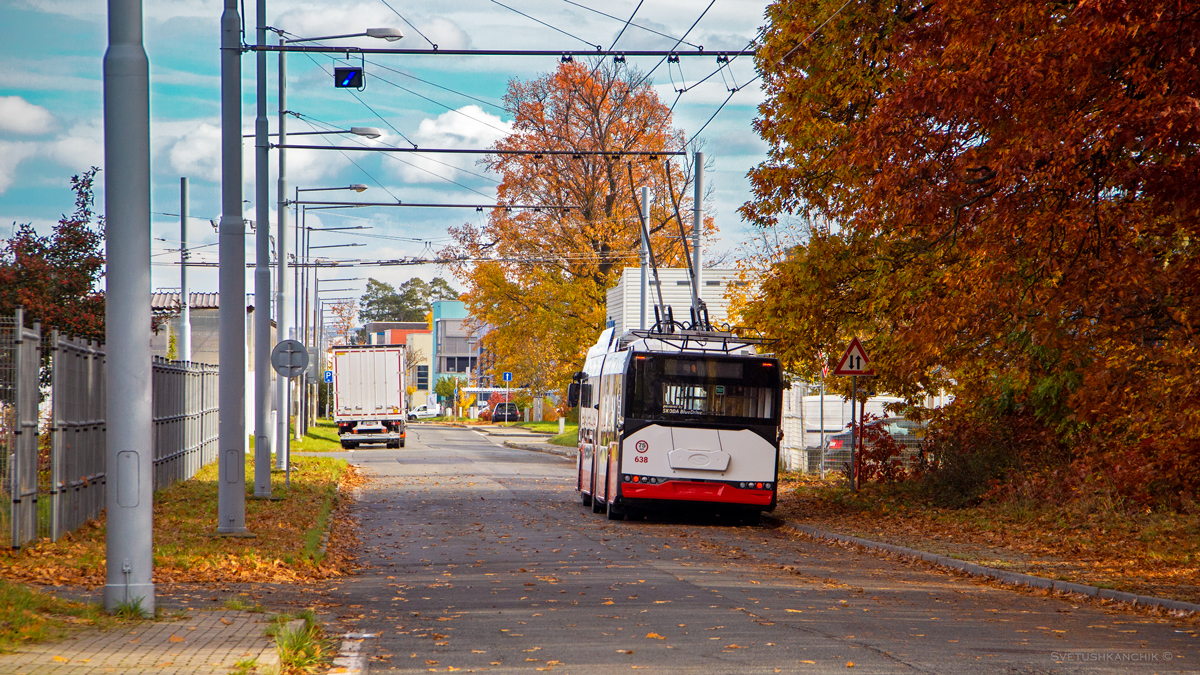 Aussig-sur-Elbe, Škoda 27Tr Solaris IV N°. 638; Pilsen — Brand new trolleybuses from the Škoda factory