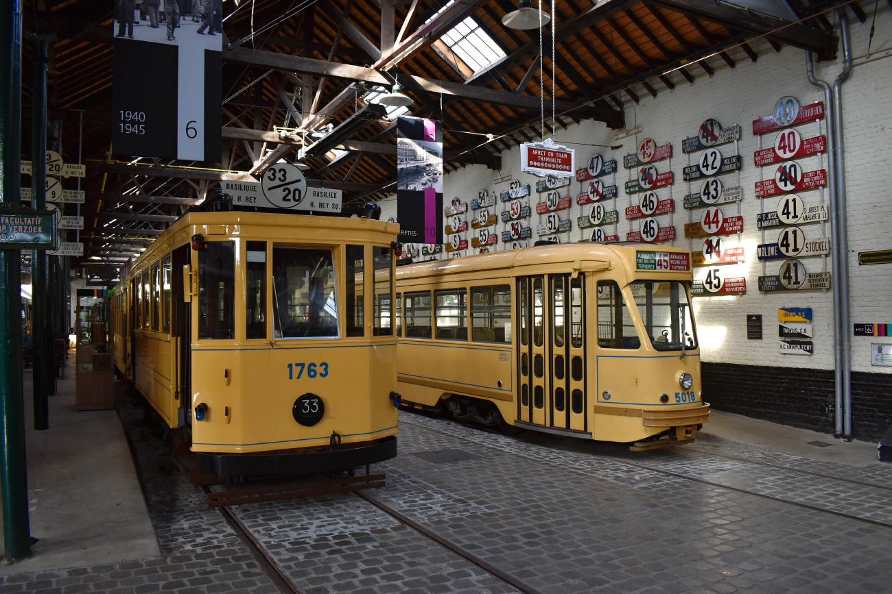 Брюссель, Двухосный моторный Nivelles № 1763; Брюссель, MIVB/STIB Series 5000 (modernized) № 5018