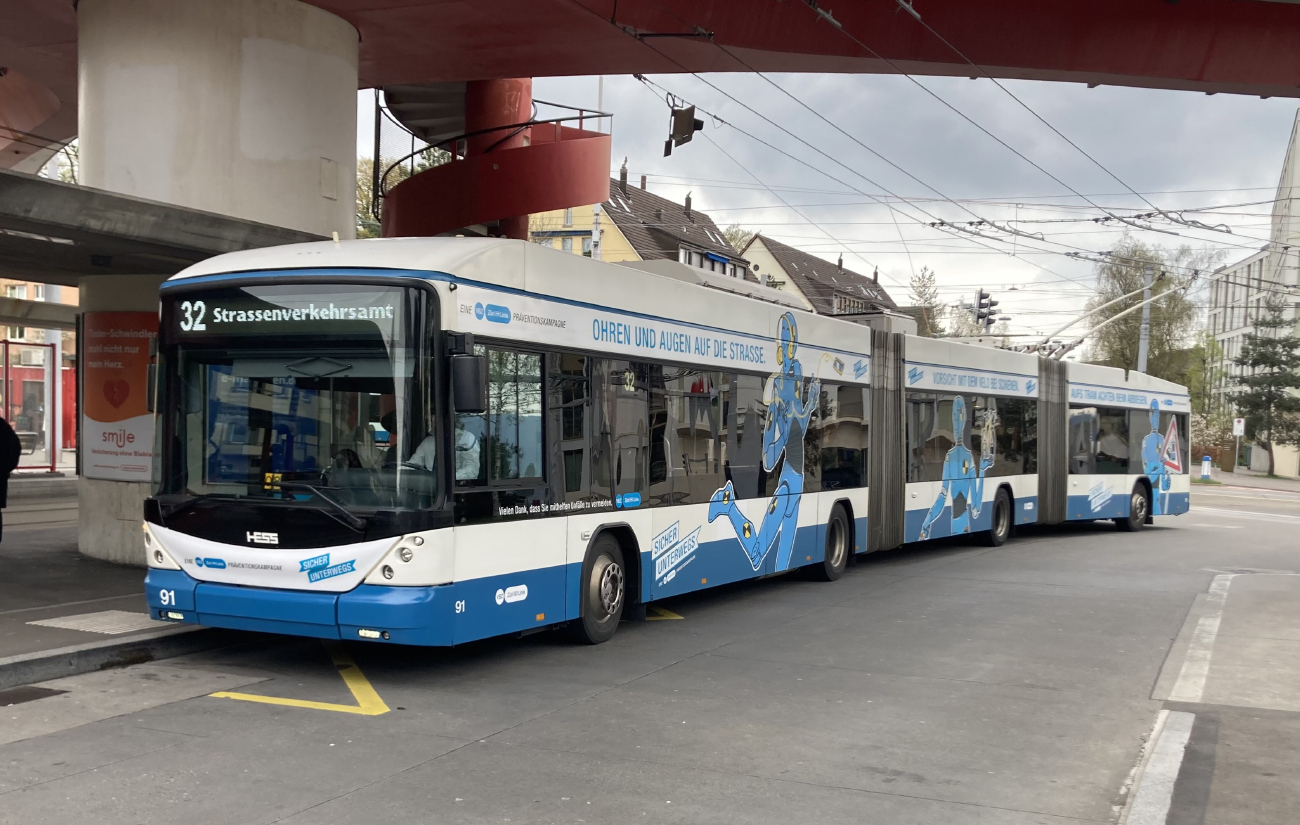 Цюрих, Hess lighTram (BGGT-N2D) № 91