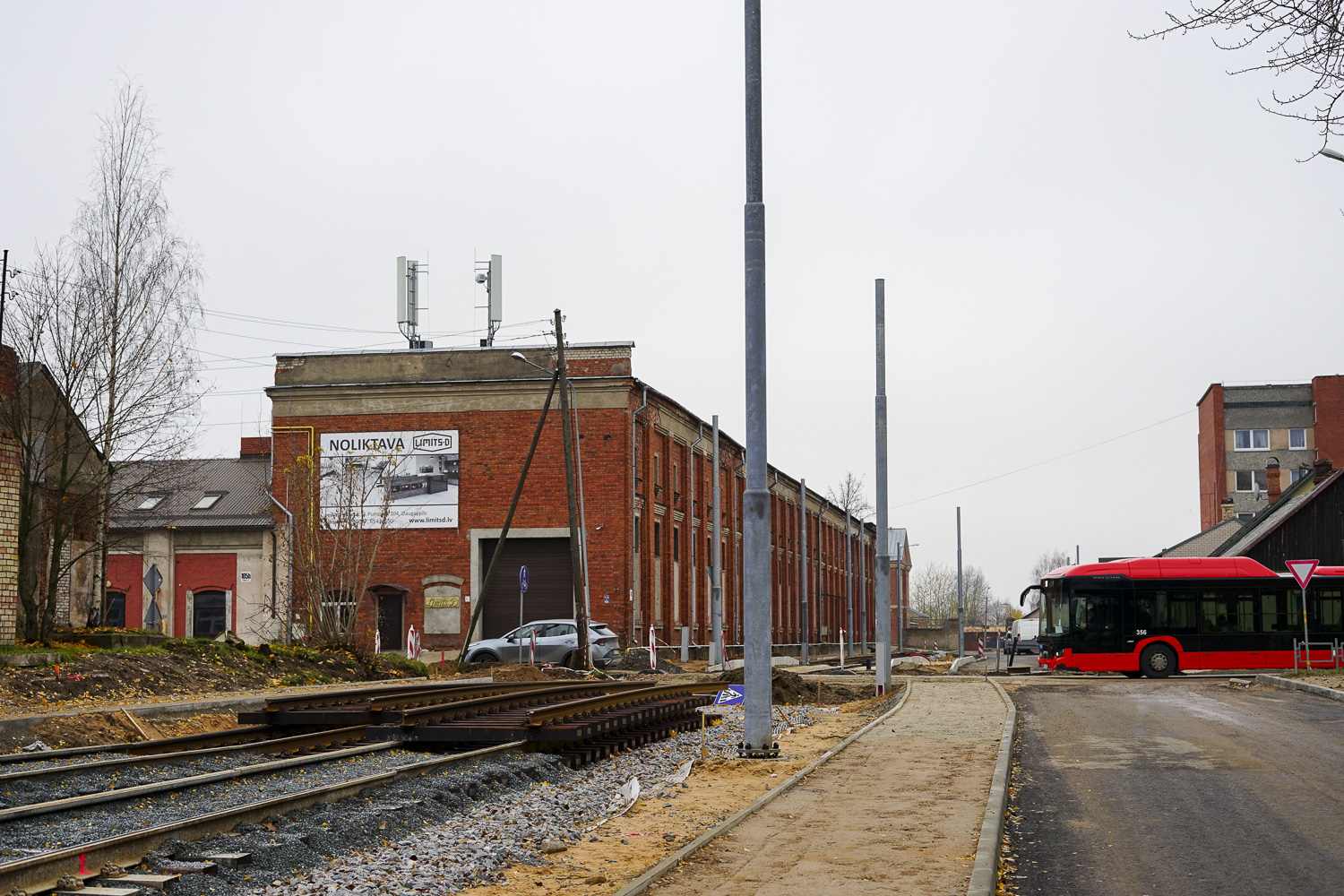 Даугавпилс — Реконструкция трамвайной линии до хлебокомбината