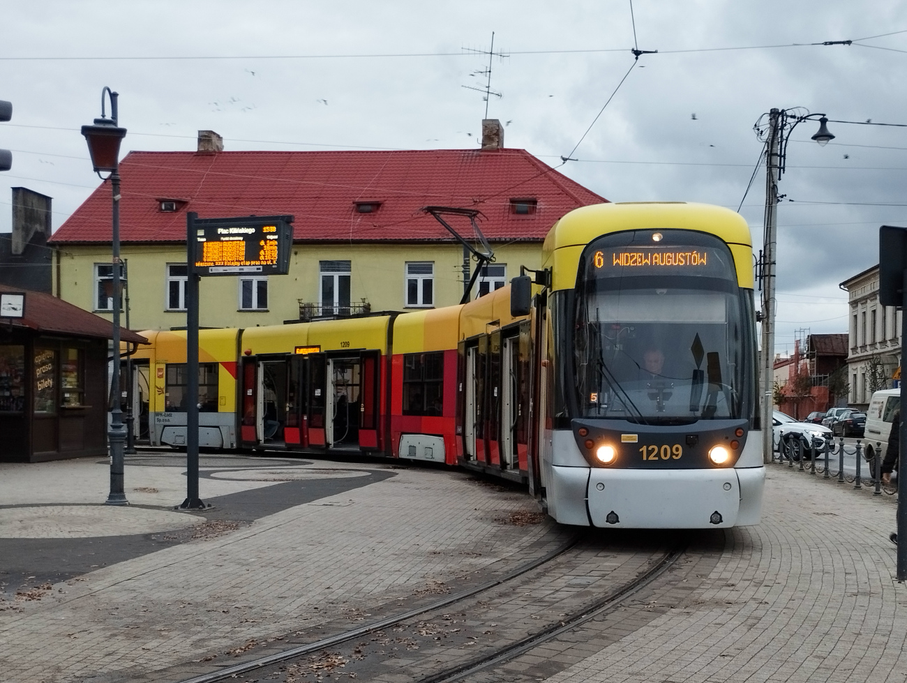 Лодзь, Bombardier Cityrunner № 1209; Лодзь — Конечные станции и разворотные кольца; Лодзь — Пригородные трамваи — Згеж