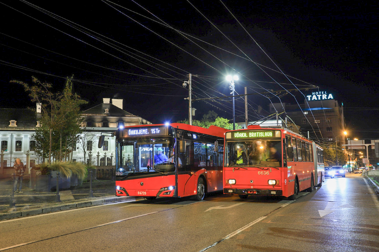Bratislava, Škoda 15Tr13/6M Br. 6636; Bratislava — The last day of regular service of trolleybuses Škoda 15 TrM