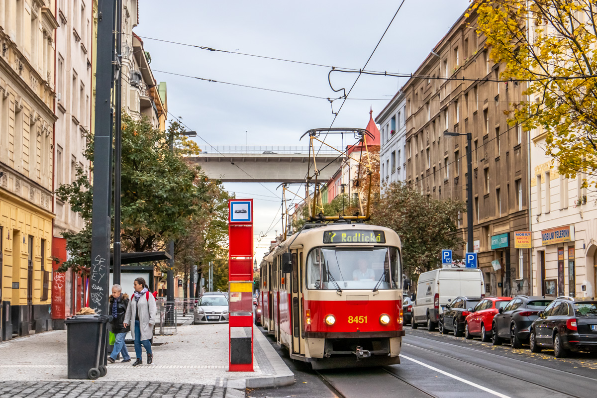 Прага, Tatra T3R.P № 8451