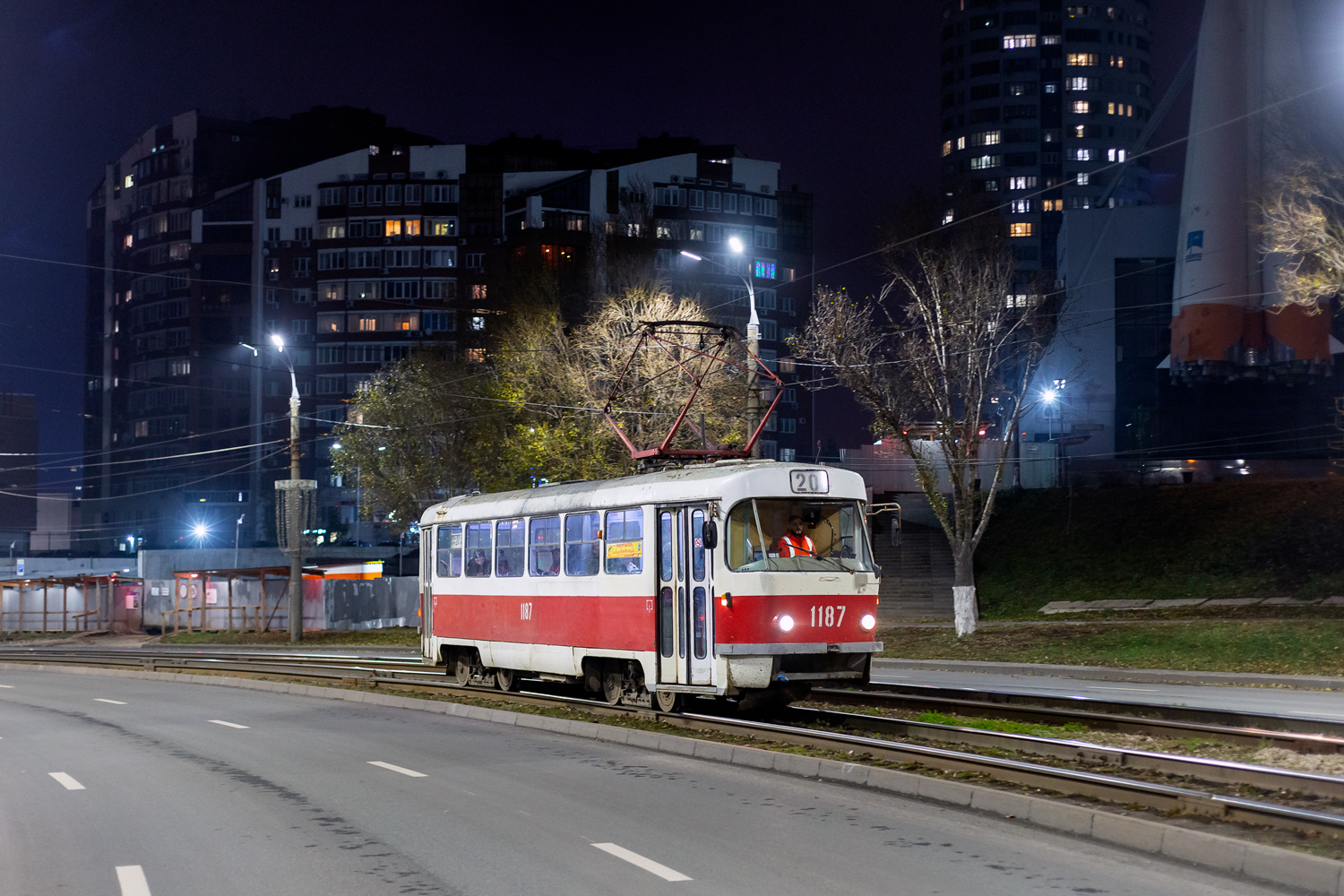 Самара, Tatra T3SU (двухдверная) № 1187