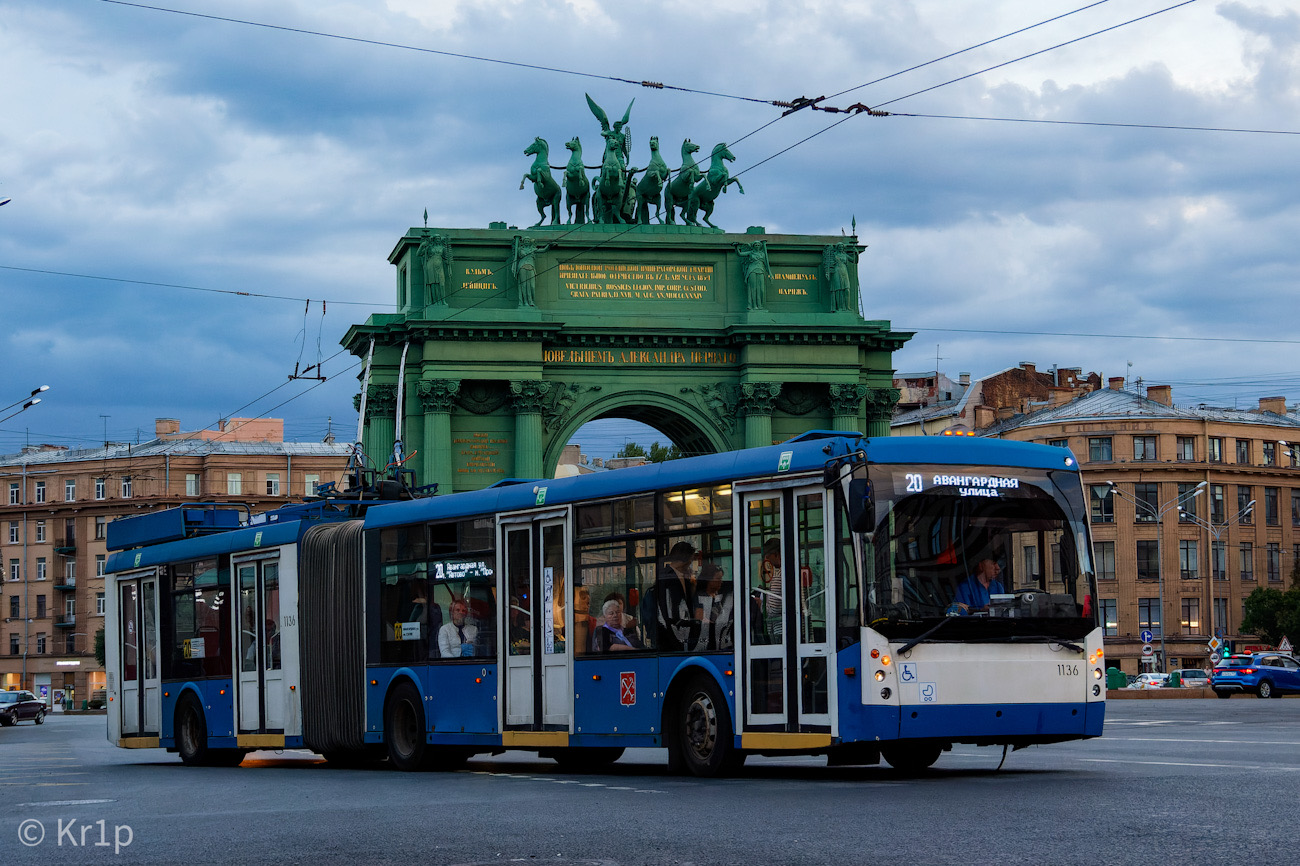 Санкт-Петербург, Тролза-6206.01 «Мегаполис» № 1136