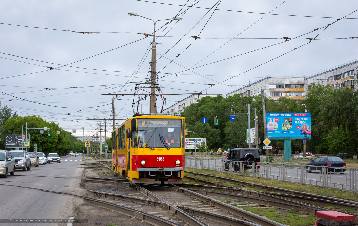 Барнаул, Tatra T6B5SU № 3168