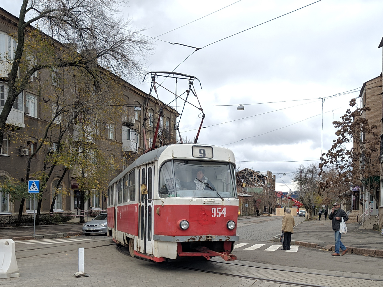 Донецк, Tatra T3SU № 954; Донецк — Повреждения от военных действий