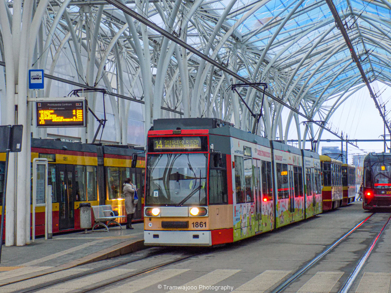 Лодзь, Duewag MGT6D № 1861; Лодзь, Modertrans Moderus Gamma LF 06 AC № 2378