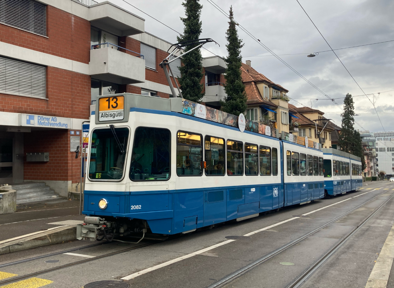 Zurich, SWP/SIG/BBC Be 4/6 "Tram 2000" # 2082