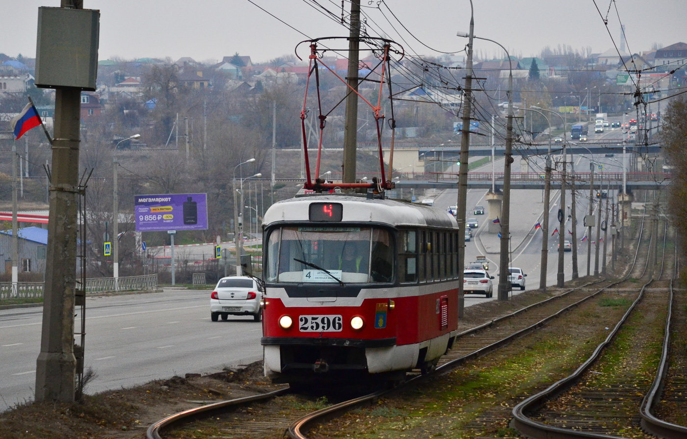 Волгоград, Tatra T3SU (двухдверная) № 2596