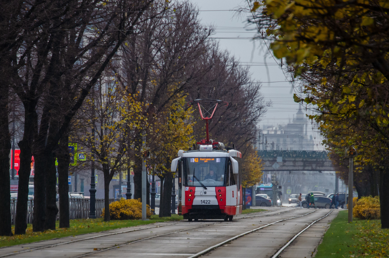 Sankt Petersburg, 71-153 (LM-2008) Nr. 1422; Sankt Petersburg — Tram lines and infrastructure Sankt Petersburg, 71-153 (LM-2008) Nr. 1422; Sankt Petersburg — Tram lines and infrastructure