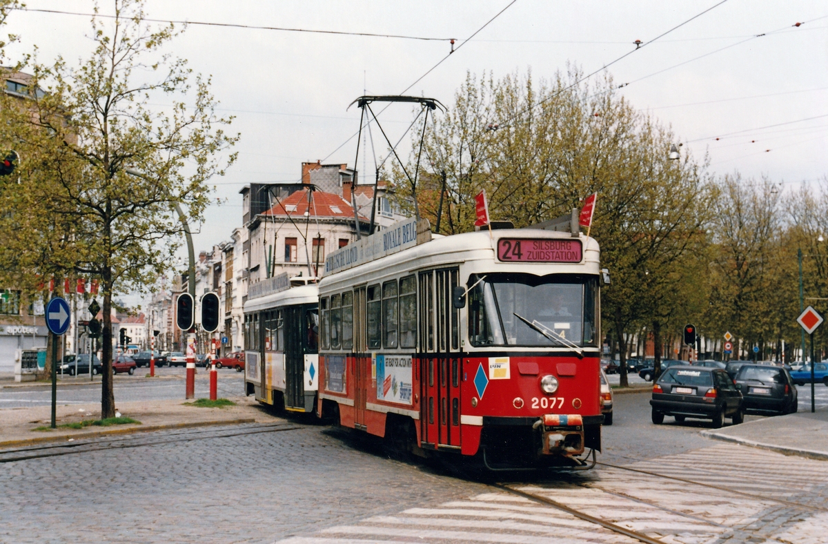 Антверпен, BN PCC Antwerpen № 2077; Антверпен — Старые фотографии (city trams Antwerpen 1980 — 1999)