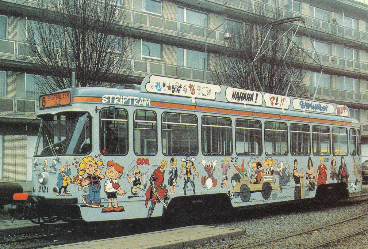 Антверпен, BN PCC Antwerpen № 2121; Антверпен — Старые фотографии (city trams Antwerpen 1980 — 1999)