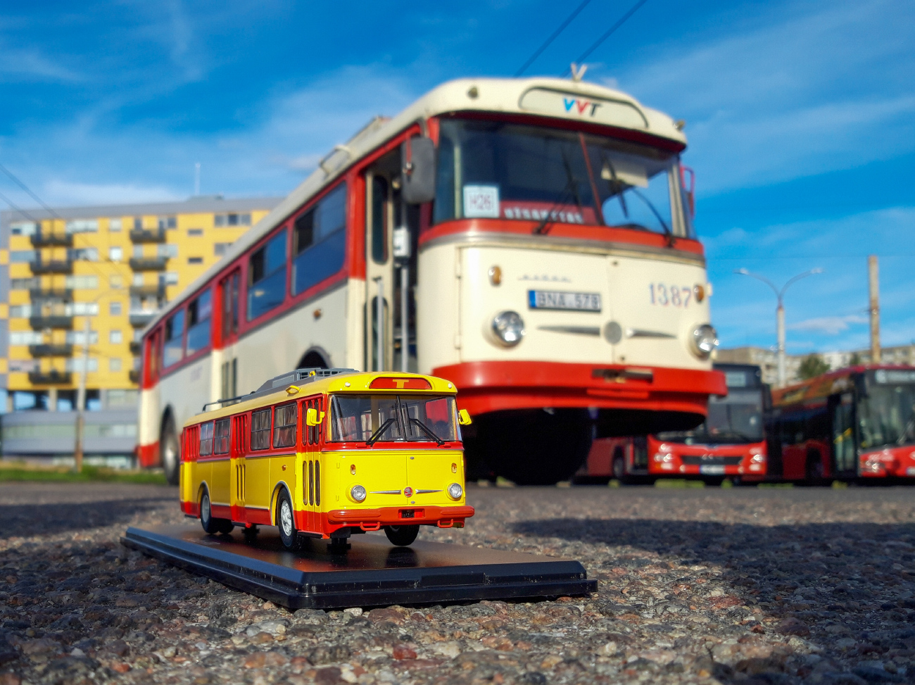 Вильнюс — Мероприятие #40m14tr в честь 40-летия эксплуатации тролейбусов Škoda 14Tr в Вильнюсе; Моделизм