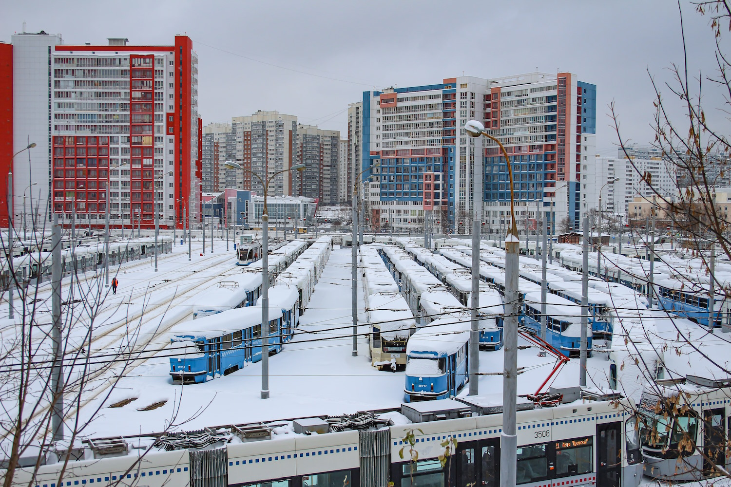 Moskva — Tram depots: [3] Krasnopresnenskoye. New site in Strogino