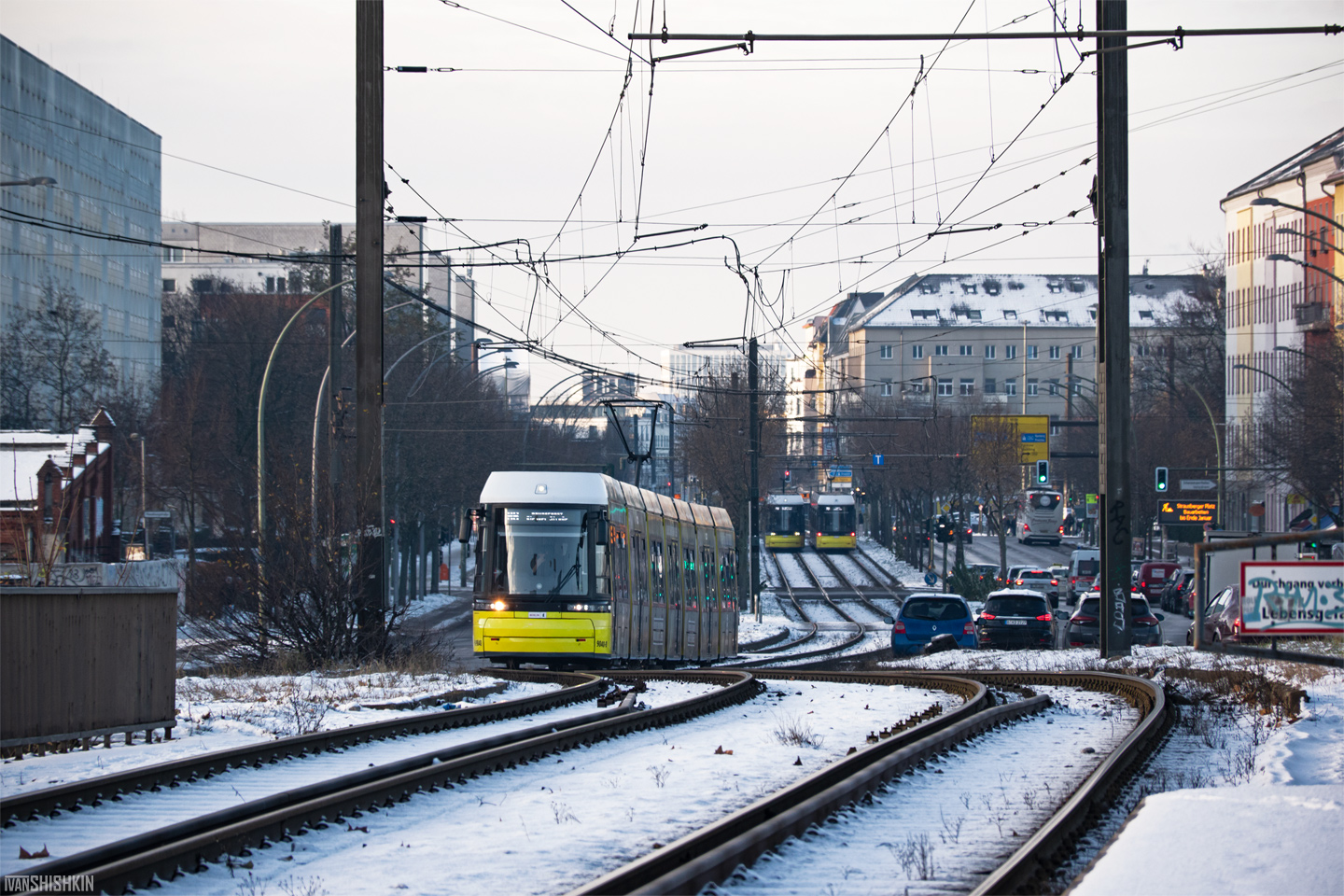 Берлин, Bombardier Flexity Berlin (GT8-08ZR/F8Z) № 9040; Берлин — Трамвайные линии и инфраструктура