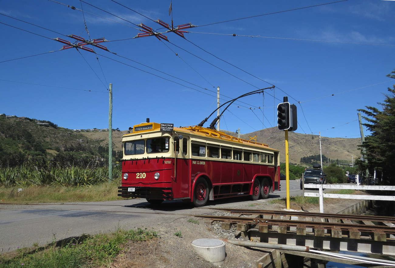 Ferrymead, English Electric Nr. 210; Ferrymead — Tramway Line and Infrastructure; Ferrymead — Trolleybus Line and Infrastructure