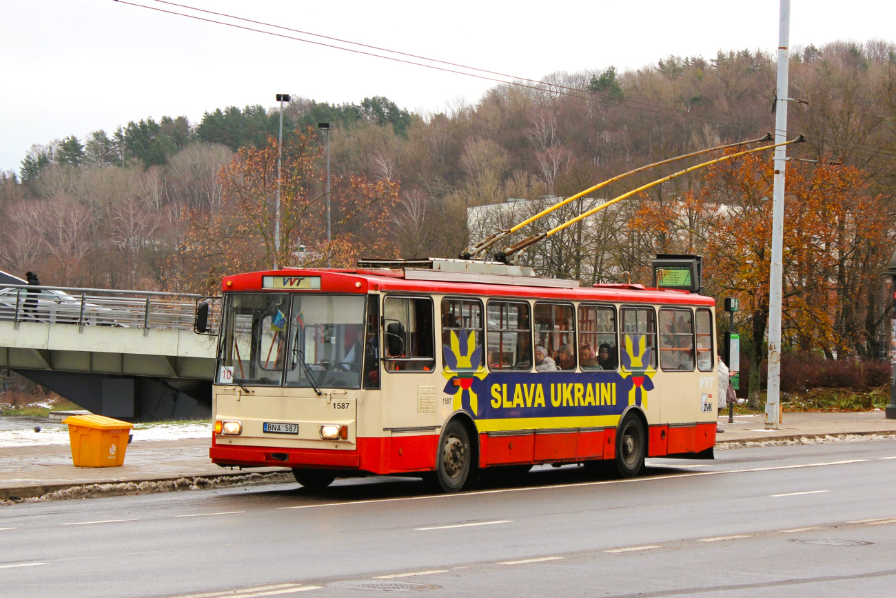 Vilnius, Škoda 14Tr13/6 č. 1587; Vilnius — Planned service disruptions (detours)