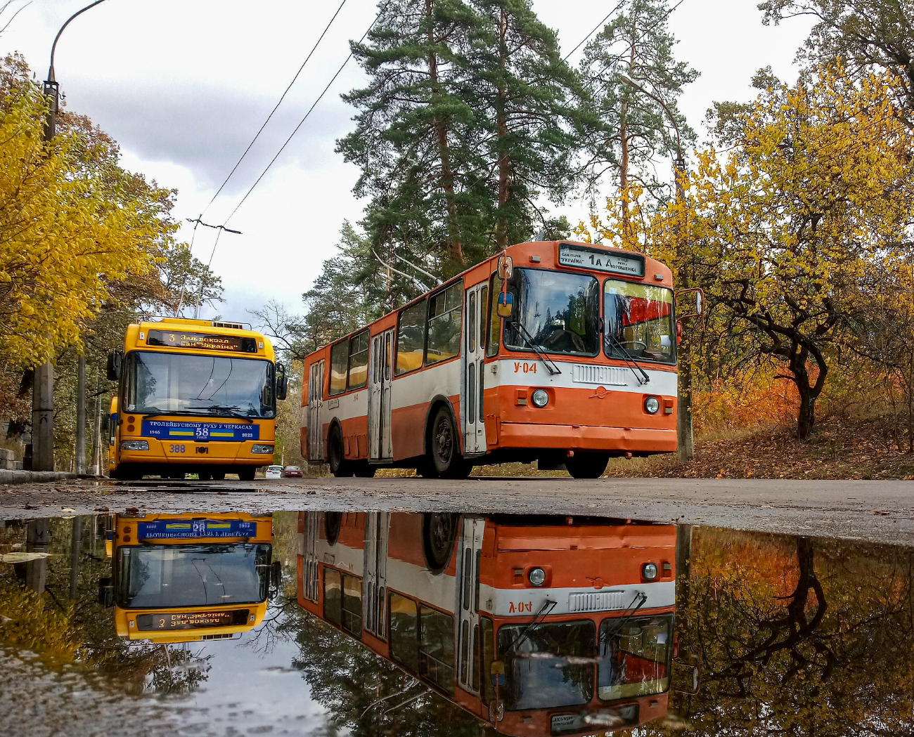 Черкассы, БКМ 321 № 388; Черкассы, ЗиУ-682ГН № У-04