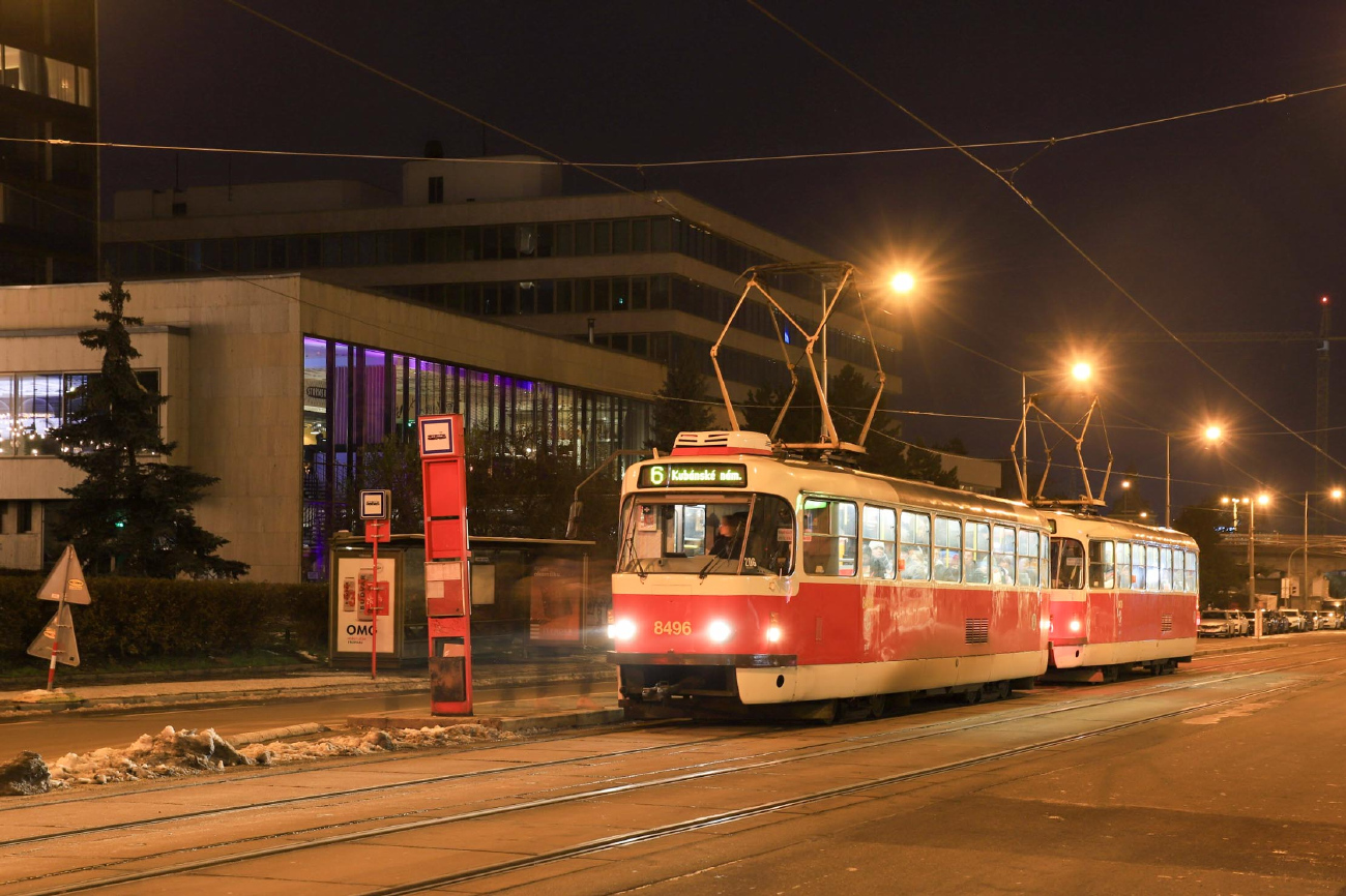 Прага, Tatra T3R.P № 8496