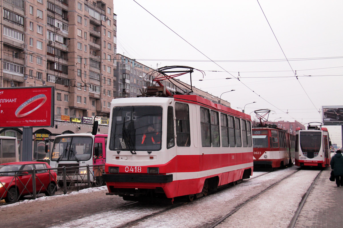 Санкт-Петербург, 71-134К (ЛМ-99К) № 0418; Санкт-Петербург — Происшествия Санкт-Петербург, 71-134К (ЛМ-99К) № 0418; Санкт-Петербург — Происшествия