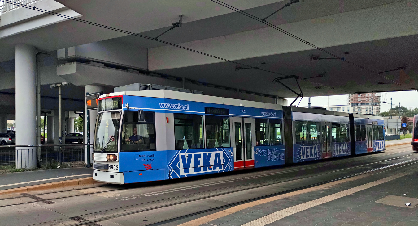Lodz, Duewag MGT6D č. 1952 Lodz, Duewag MGT6D č. 1952