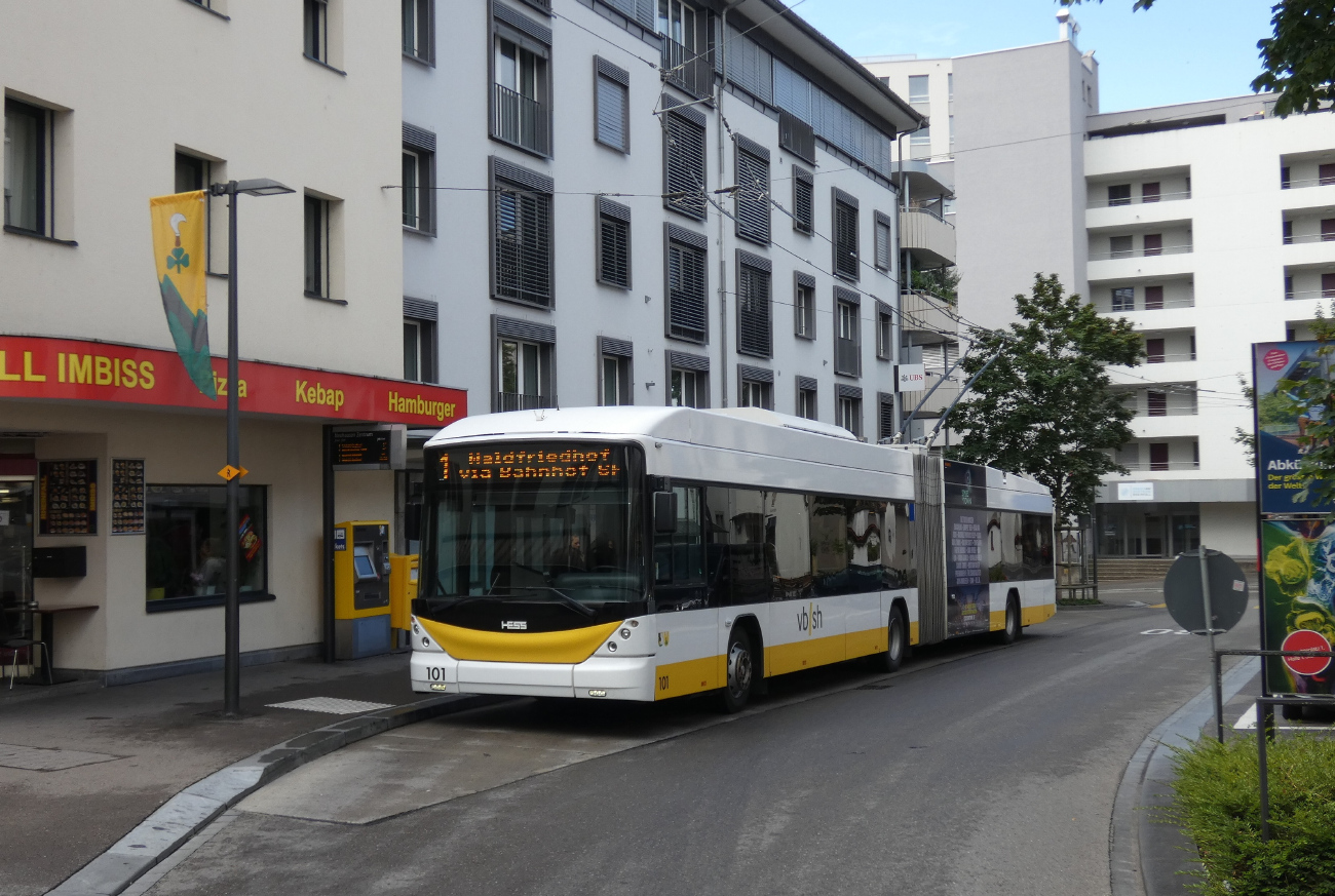 Schaffhausen, Hess SwissTrolley 3 (BGT-N2C) № 101