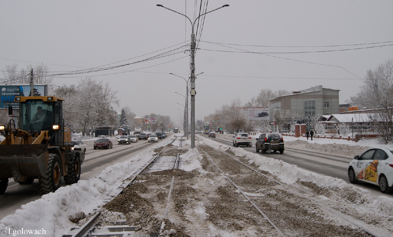 Krasnoyarsk — Modernization of tramway line on Krasnoyarsky Rabochiy avenue [10.2023-07.2024]