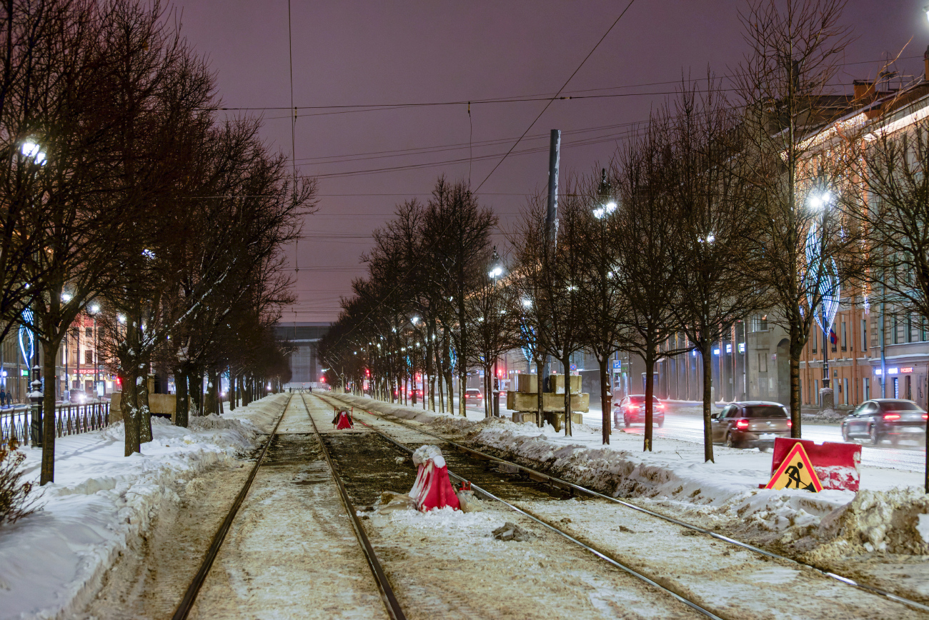Sankt Petersburg — Tram lines and infrastructure Sankt Petersburg — Tram lines and infrastructure