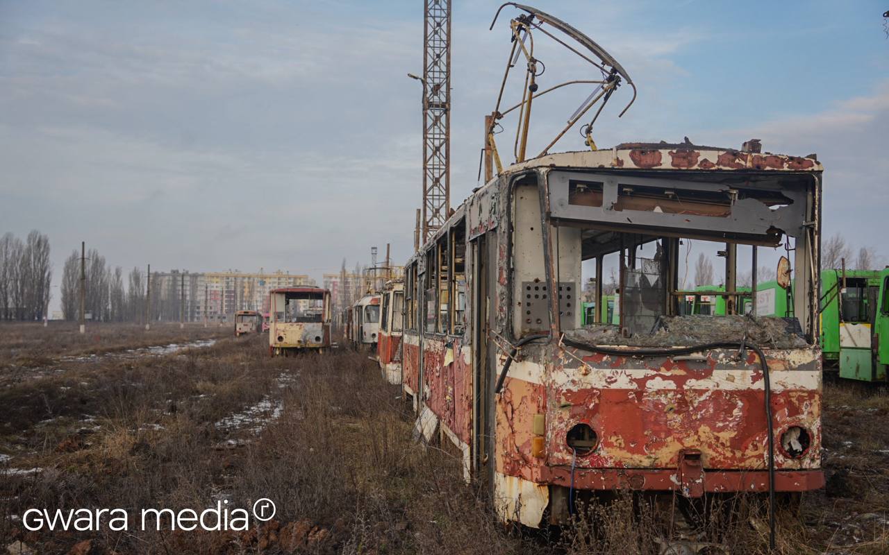 Харьков, Tatra T6B5SU № 4570; Харьков — Последствия боевых действий — 02.2022 — н.в.; Харьков — Последствия бомбардировок Салтовского трамвайного депо
