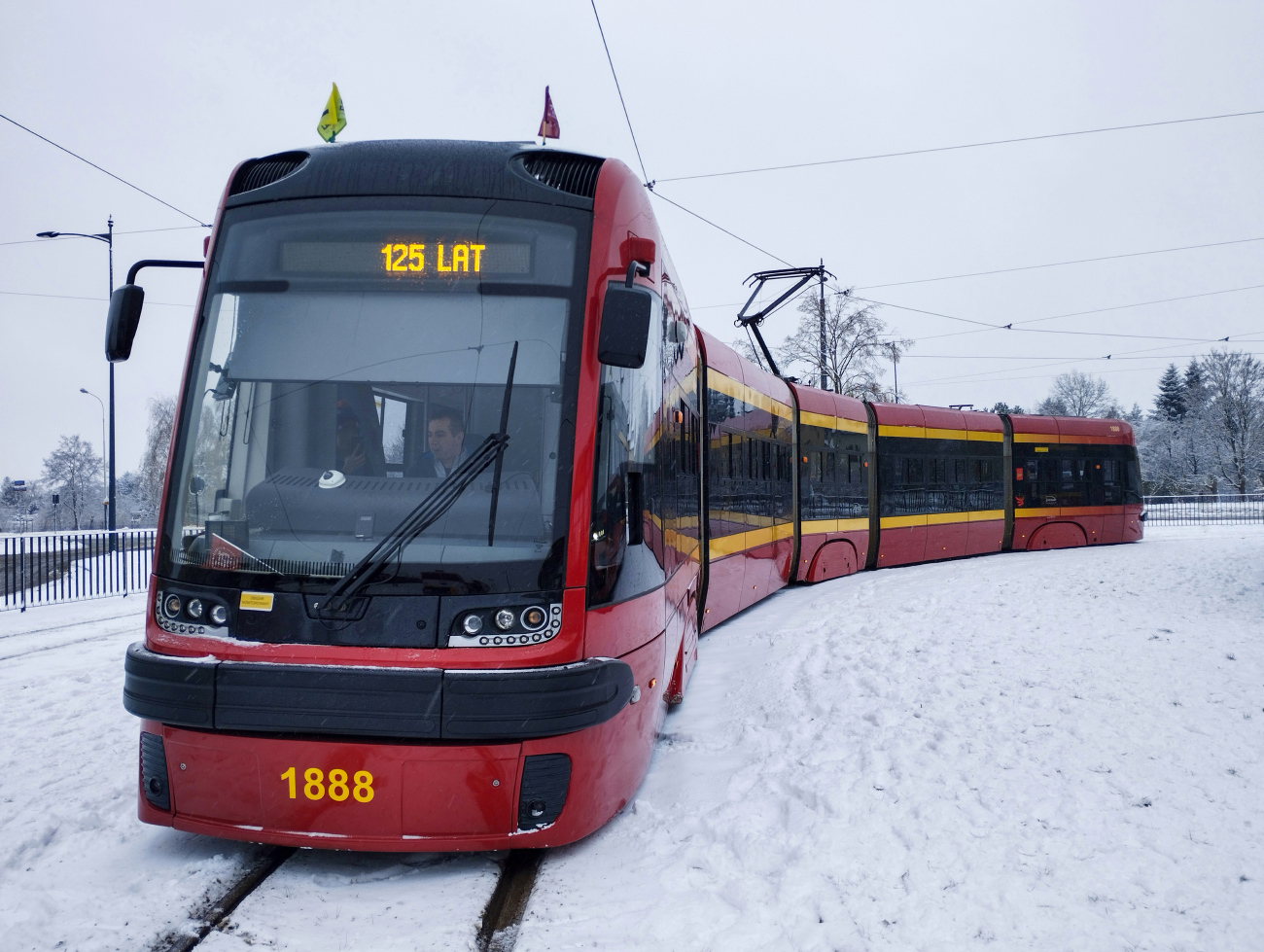 Лодзь, PESA Swing 122NaL № 1888; Лодзь — 125 лет общественному транспорту в Лодзи — 3.12.2023