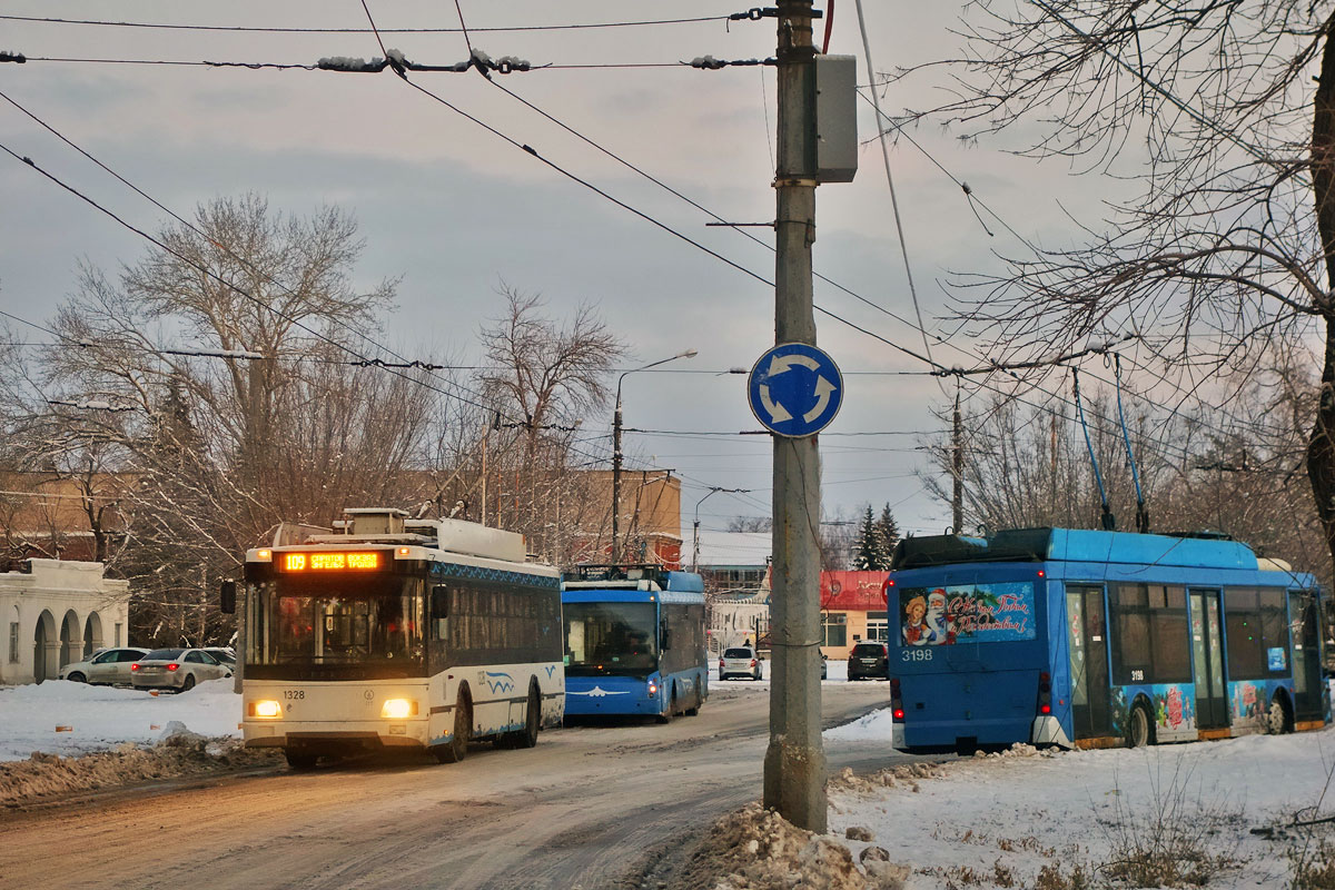 Saratov, Trolza-5275.03 “Optima” № 1328; Engels, Trolza-5265.00 “Megapolis” № 3198