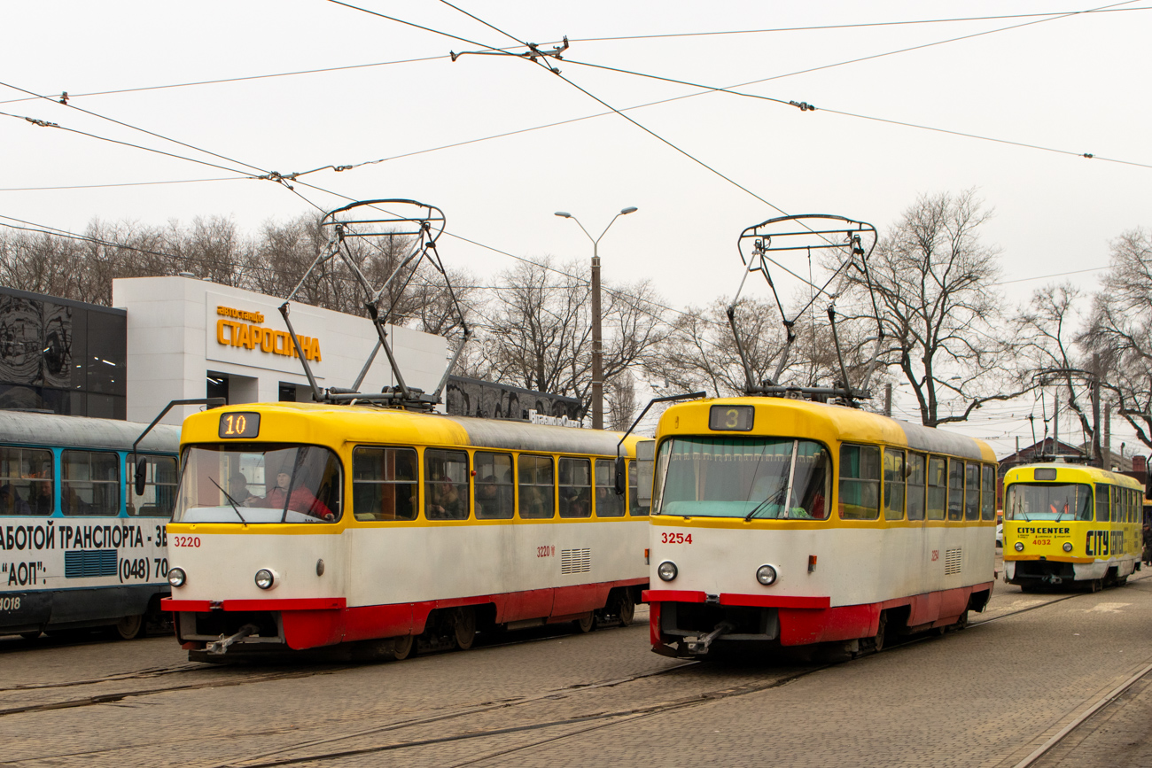 Одесса, Tatra T3R.P № 3220; Одесса, Tatra T3R.P № 3254 Одесса, Tatra T3R.P № 3220; Одесса, Tatra T3R.P № 3254