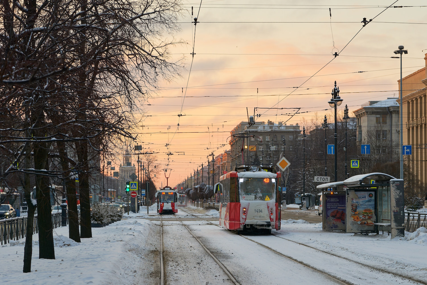 Sankt Petersburg, 71-153 (LM-2008) Nr. 1414; Sankt Petersburg — Tram lines and infrastructure Sankt Petersburg, 71-153 (LM-2008) Nr. 1414; Sankt Petersburg — Tram lines and infrastructure