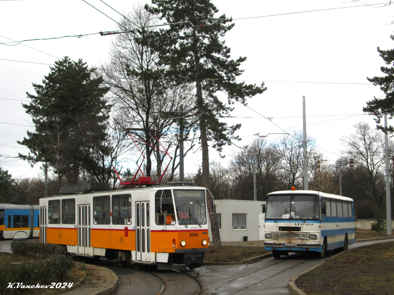 Sofia, Tatra T6A2SF # 2054; Sofia — Service vehicles Sofia, Tatra T6A2SF # 2054; Sofia — Service vehicles
