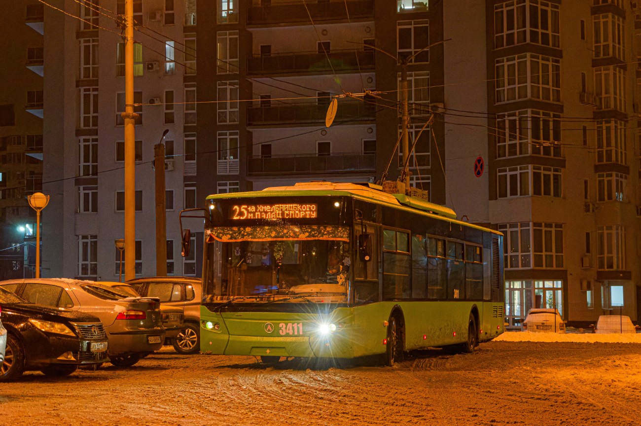 Харьков, ЛАЗ E183A1 № 3411