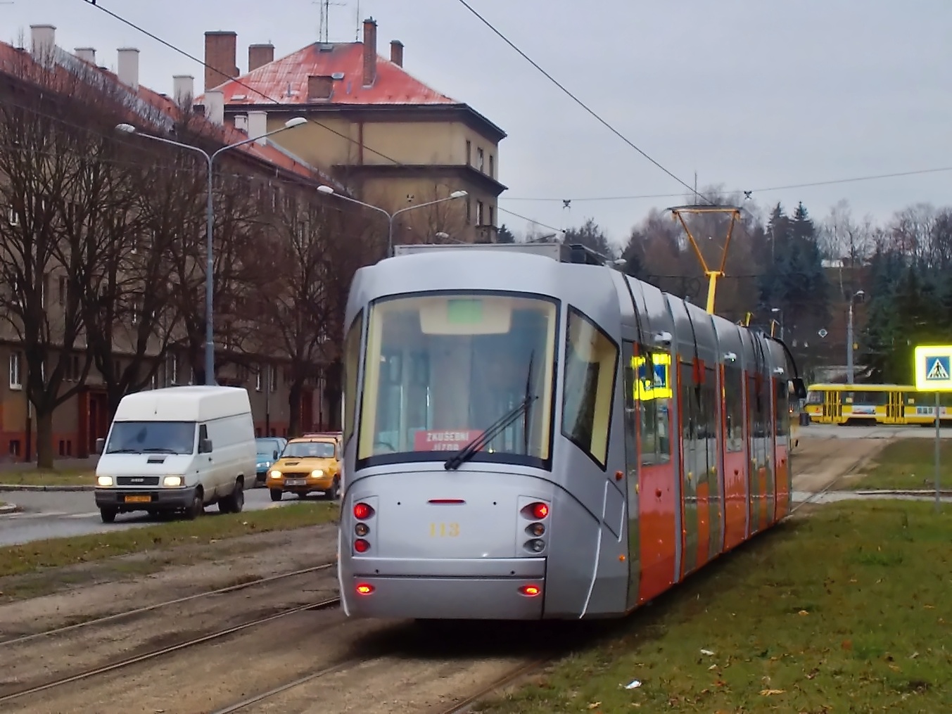 Plzeň, Škoda 14T Elektra Nr. 113; Plzeň — Brand new tramways from the Škoda factory