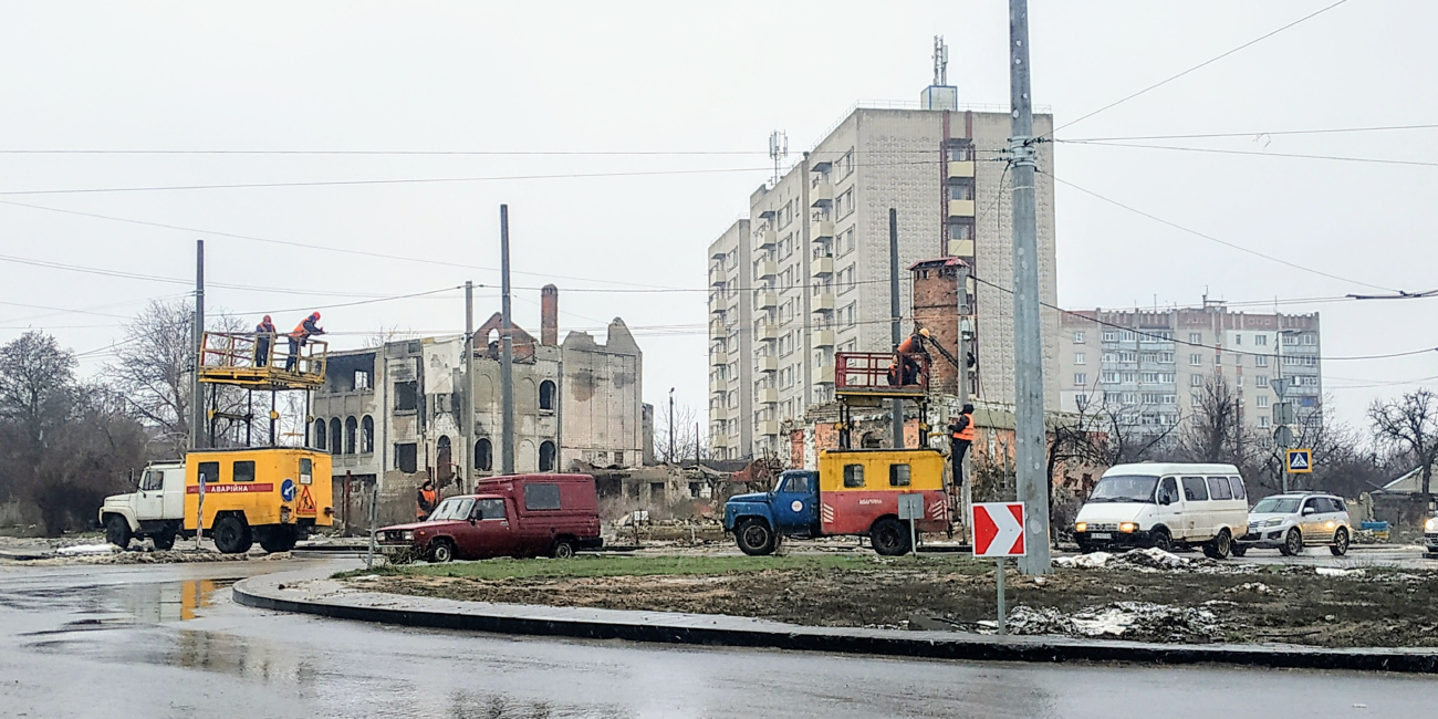 Чернигов — Последствия боевых действий — 02-03.2022; Чернигов — Троллейбусные линии