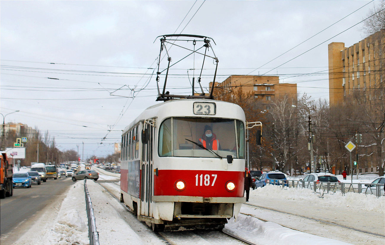 Самара, Tatra T3SU (двухдверная) № 1187