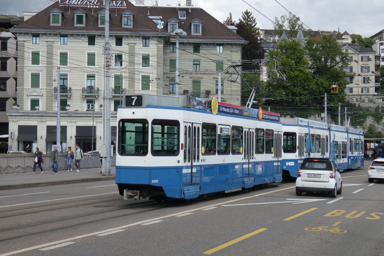 Цюрих, SWP/SIG/ABB Be 2/4 "Tram 2000 Pony" № 2422