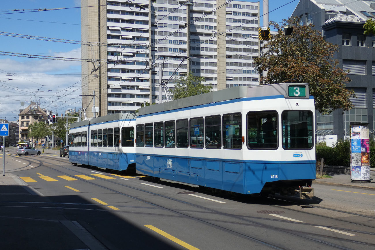 Цюрих, SWP/SIG/BBC Be 2/4 "Tram 2000 Pony" № 2418