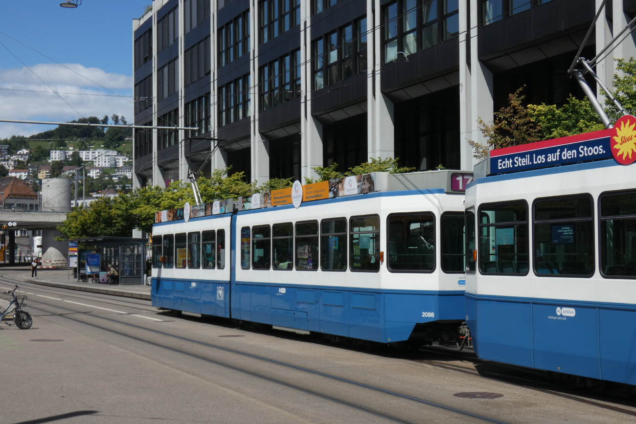 Цюрих, SWP/SIG/BBC Be 4/6 "Tram 2000" № 2086