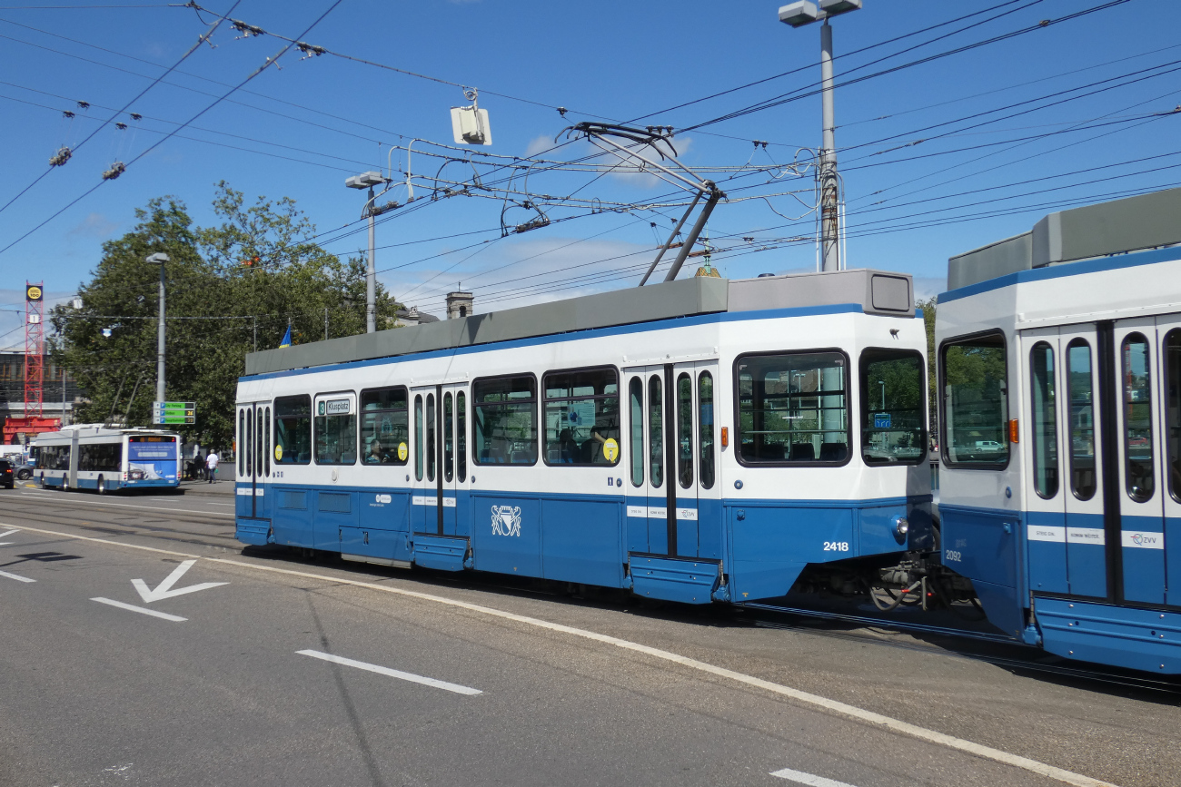 Цюрих, SWP/SIG/BBC Be 2/4 "Tram 2000 Pony" № 2418