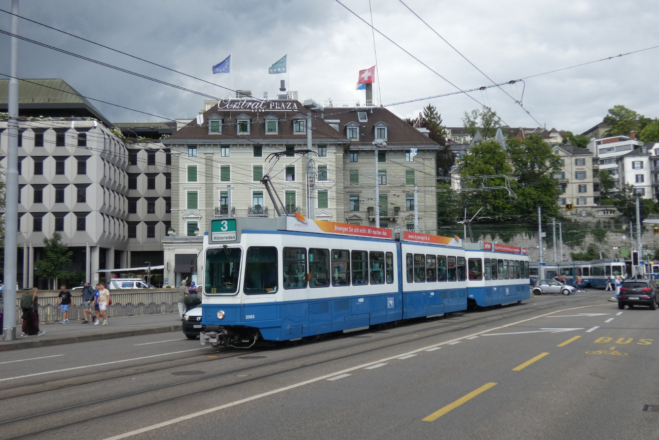Zurich, SWP/SIG/BBC Be 4/6 "Tram 2000" N°. 2083