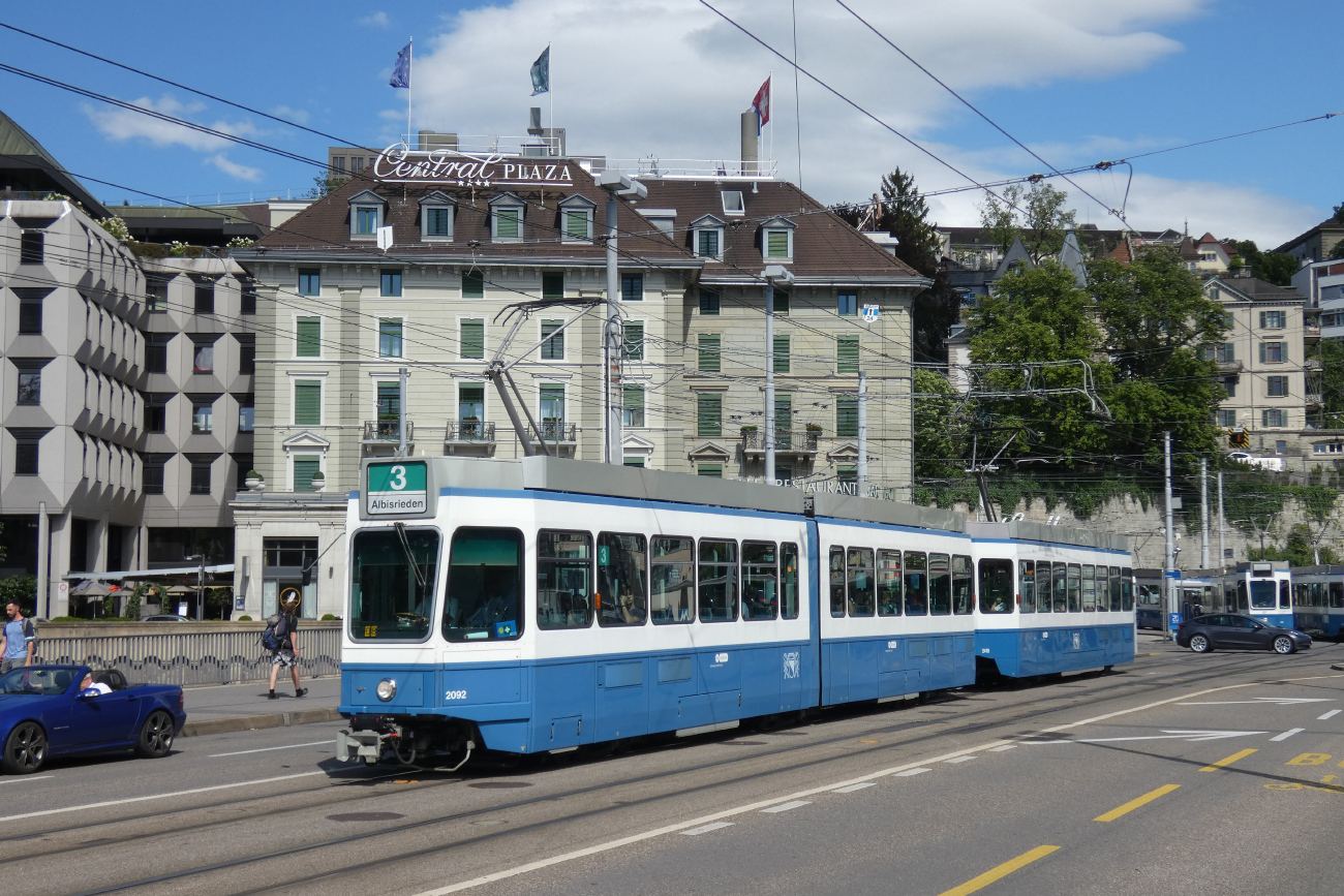 Цюрих, SWP/SIG/BBC Be 4/6 "Tram 2000" № 2092