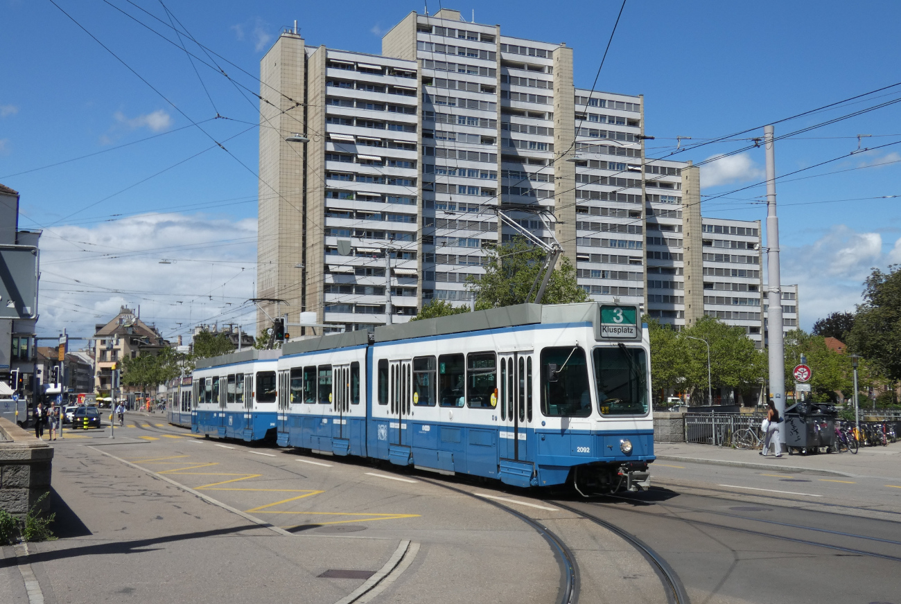 Цюрих, SWP/SIG/BBC Be 4/6 "Tram 2000" № 2092