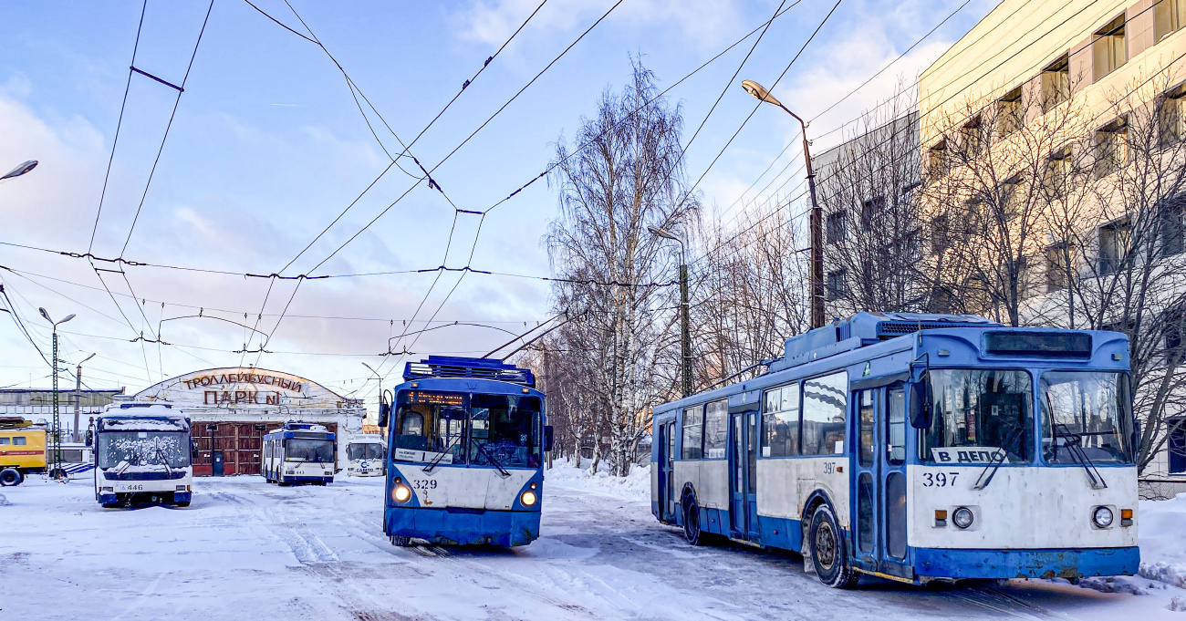 Петрозаводск, ВЗТМ-5284 № 329; Петрозаводск, МТрЗ-6223-0000010 № 397